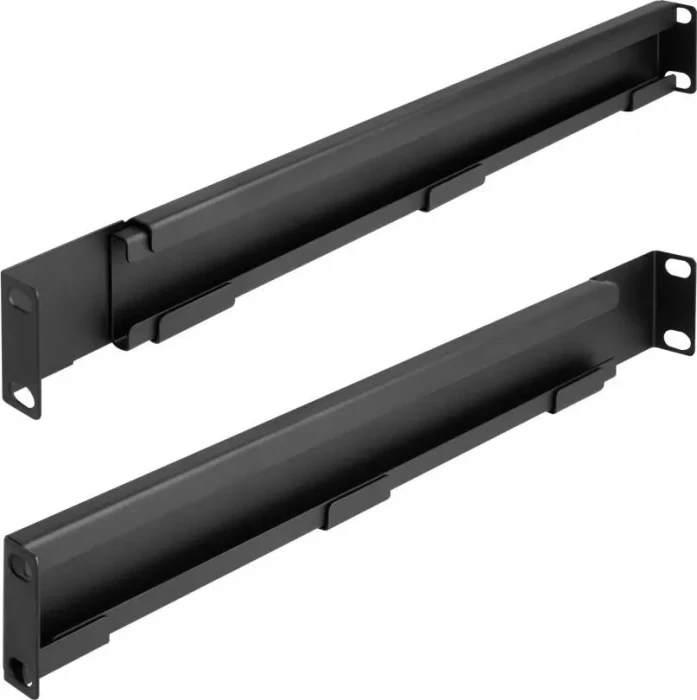 DeLOCK Tragschiene, Rackschiene für Server-Schrank, schwarz, 368mm, 1HE