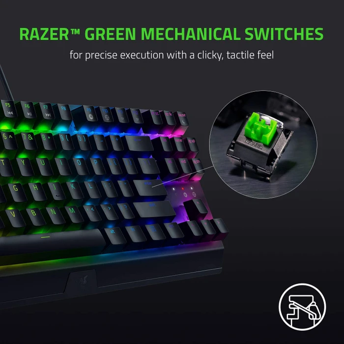 Razer BlackWidow V3 Tenkeyless, Razer GREEN, USB, FR