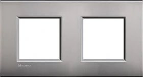 Bticino LivingLightAIR Abdeckrahmen Europe 2fach 2+2 Module, Nickel