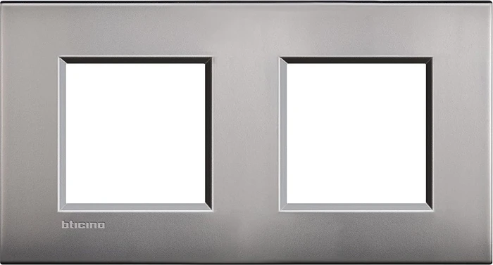Bticino LivingLightAIR Abdeckrahmen Europe 2fach 2+2 Module, Nickel