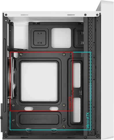 AeroCool CS-109 [V1] White, Glasfenster