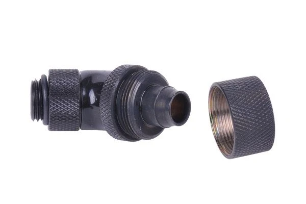 Alphacool HF Schraubanschluss 45° G1/4" AG auf 16/10 drehbar, schwarz