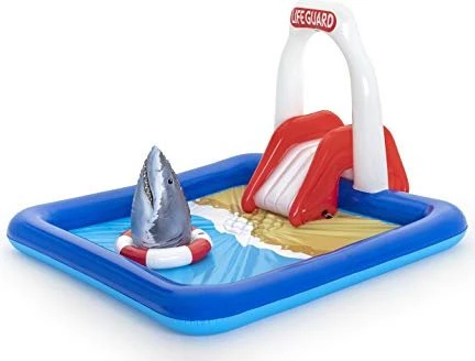 Bestway Rettungsschwimmer Planschbecken rechteckig 234x203x129cm