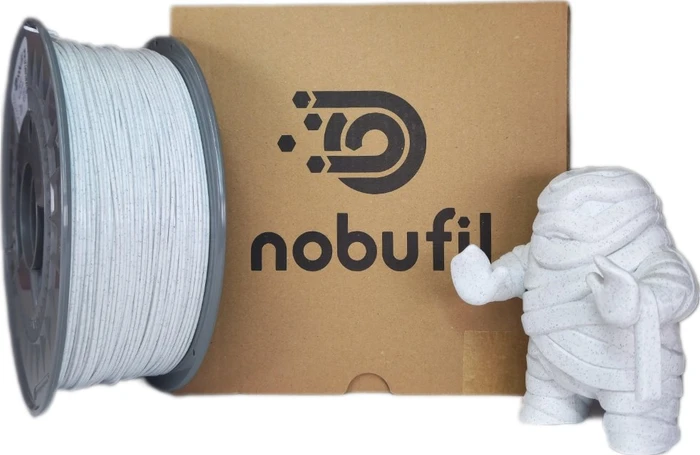 Nobufil PETG, marble white, Spule, 1.75mm, 1.00kg