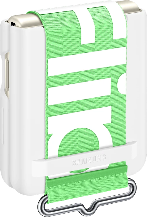 Samsung Silicone Cover with Strap für Galaxy Z Flip 3 weiß