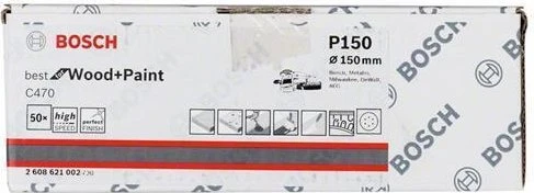 Bosch Professional C470 Best for Wood and Paint Schleifblatt K150, 150mm, 50 Stück
