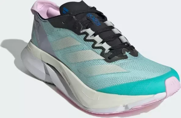 adidas Adizero Boston 12 flash aqua/zero metallic/orchid fusion (Herren)