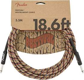 Fender Festival Instrument Cable Rainbow 5.5m