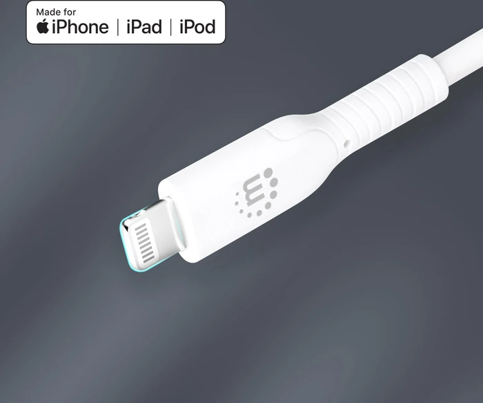 Manhattan USB-C auf Lightning Sync-/Ladekabel 0.5m weiß