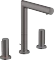Hansgrohe Axor Uno 3-Loch Waschtischarmatur 200 mit Zerogriffen und Zugstangen-Ablaufgarnitur brushed black chrome Vorschaubild