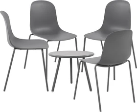 CLP Berdin Gartenmöbel-Set dunkelgrau, 5-tlg.