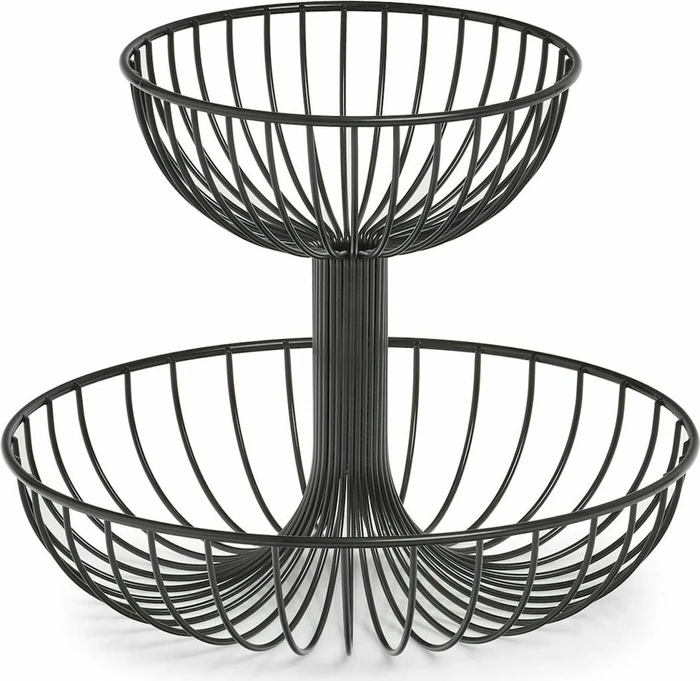 Zeller Metall Obst Etagere schwarz (27415)