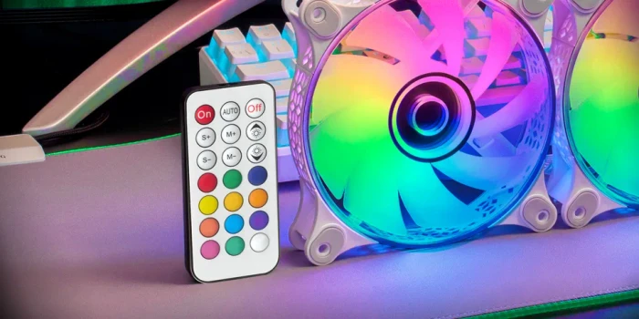 Mars Gaming MF-3D Kit, weiß, LED-Steuerung, Fernbedienung, Lüftersteuerung, 120mm, 3er-Pack