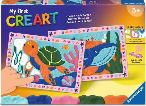 Ravensburger Kneten nach Zahlen My First CreArt Wal und Schildkröte