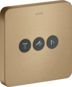 Hansgrohe Axor ShowerSelect softcube Kontrollfeld mit 3 Ventilen brushed bronze
