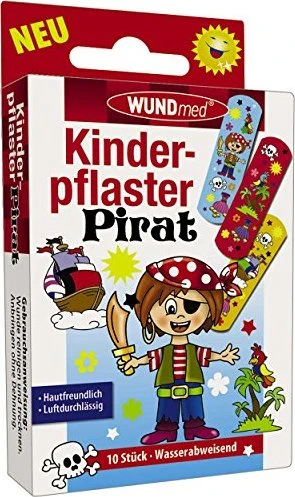 WUNDmed Pirat, 1.9 x 6.3cm, 10 Stück