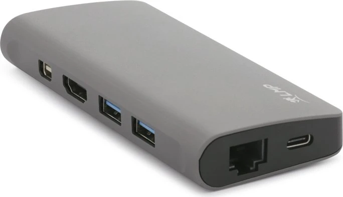 LMP USB-C Travel Dock, 9-Port, USB-C 3.0 [Stecker], space gray