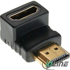 InLine HDMI Adapter, Stecker auf Buchse, gewinkelt 90° (17600H)