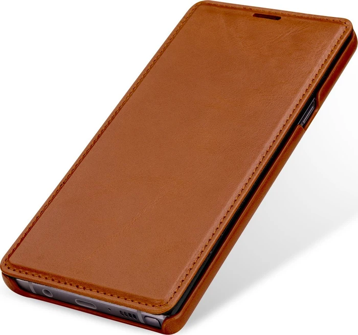 Stilgut Book Type Leather Case für Samsung Galaxy Note 9 cognac-braun