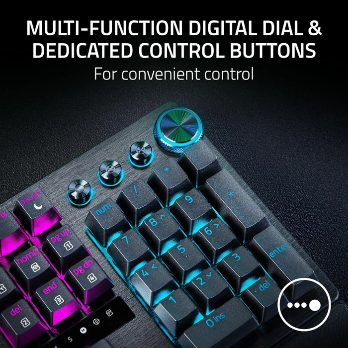 Razer Huntsman V3 Pro 8KHz, schwarz, LEDs RGB, Razer Analog Optical Switch Gen-2, USB, US