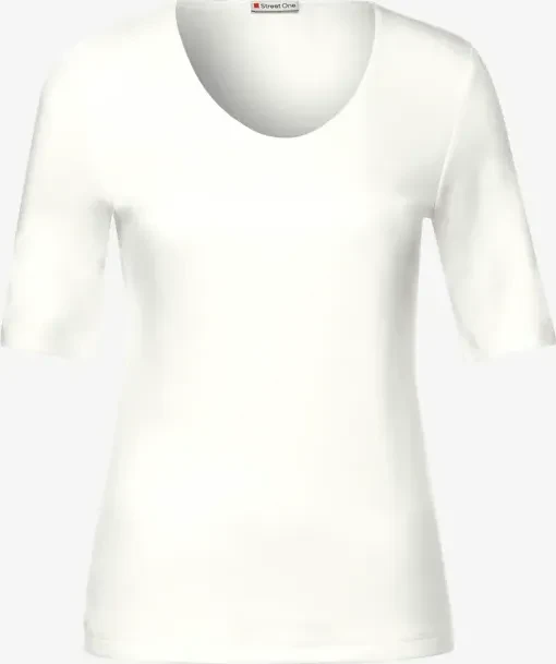 Street One Basic Palmira T-Shirt kurzarm off white (Damen)