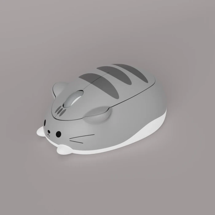 Akko x Waigua Cat Theme Wireless Mouse, Gray Mimo, USB