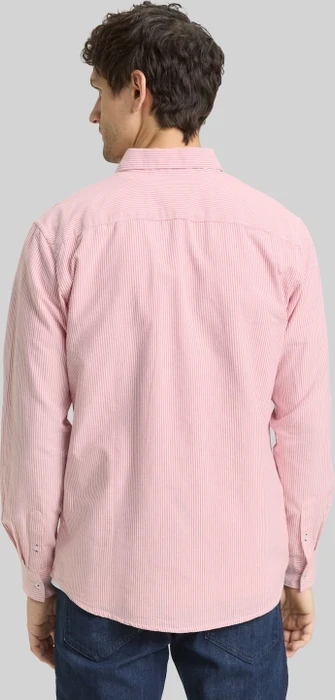 Tom Tailor Regular Fit Logo-Stickerei Hemd langarm rot (Herren)