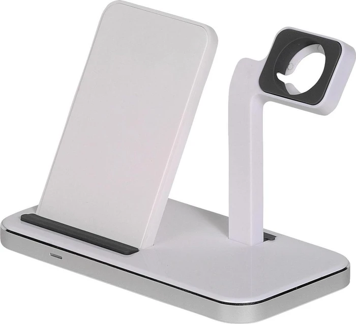 Vivanco 2in1 Wireless Fast Charger 10W weiß/grau