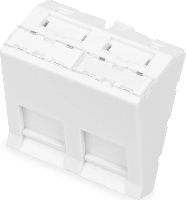 Digitus Frontplatte, 2-Port, 45 x 45 mm, abgewinkelt, für Rahmen DN-93802-5-SH