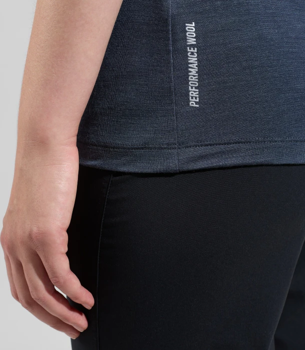 Odlo Ascent Performance 130 Funktionsshirt kurzarm india ink melange (Damen)