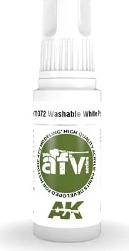 AK-Interactive 3rd Gen Acrylic Colors AFV Series washable white paint, 17ml