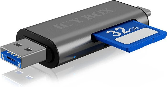 RaidSonic Icy Box IB-CR200-C Dual-Slot-Cardreader, USB-C 2.0 [Stecker]