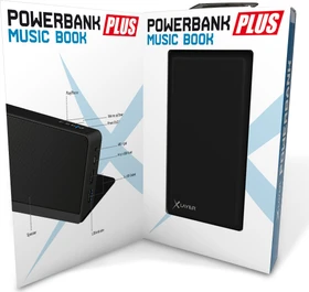XLayer Powerbank Plus Music Book 5000mAh schwarz