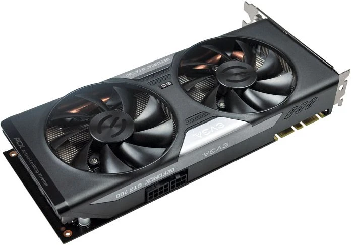 EVGA GeForce GTX 760 Superclocked ACX Cooler, 2GB GDDR5, 2x DVI, HDMI, DP