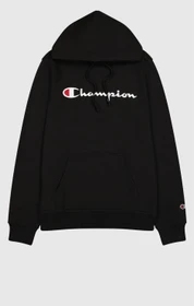 Champion Fleece mit großem Logo Hoodie schwarz (Herren)