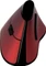 Typhoon Wireless Ergonomic Vertical Mouse, rot, USB Vorschaubild