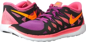 Nike Free 5.0 black/total orange/pink plow (Junior)
