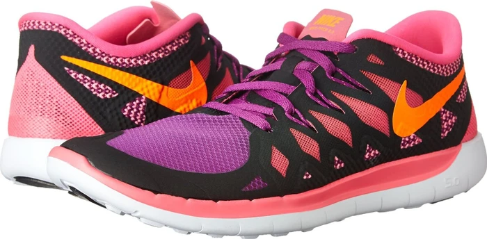 Nike Free 5.0 black/total orange/pink plow (Junior)