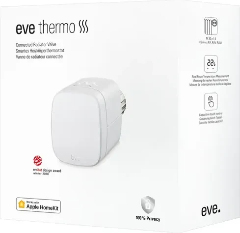 Eve Thermo 2020 (4. Generation/Apple Home) Heizkörperthermostat, Heizungssteuerung, 6er-Pack