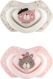 Canpol Babies Bonjour Paris Light touch Schnuller, Silikon, 0-6M, 2er-Pack