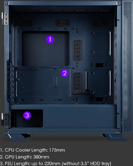 MSI MAG Vampiric 300R Pacific Blue, Glasfenster