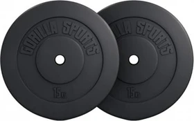 Gorilla Sports Hantelscheiben Kunststoff Set 2x 15kg