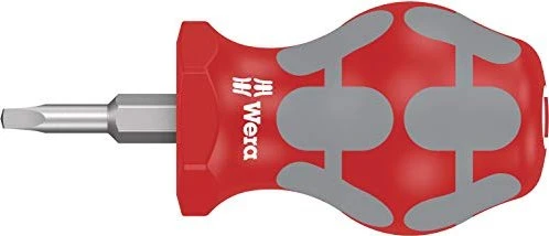 Wera Kraftform Plus Serie 300 368 Stubby Innenvierkant Schraubendreher, R2x25mm