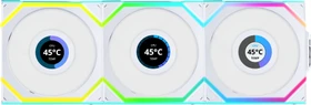 Lian Li Uni Fan SL Wireless LCD 120 ARGB Reverse Blade, weiß, LED-Steuerung, 120mm, 3er-Pack