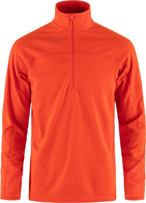 Fjällräven Abisko Lite Fleece Half Zip Funktionsshirt langarm flame orange (Herren)