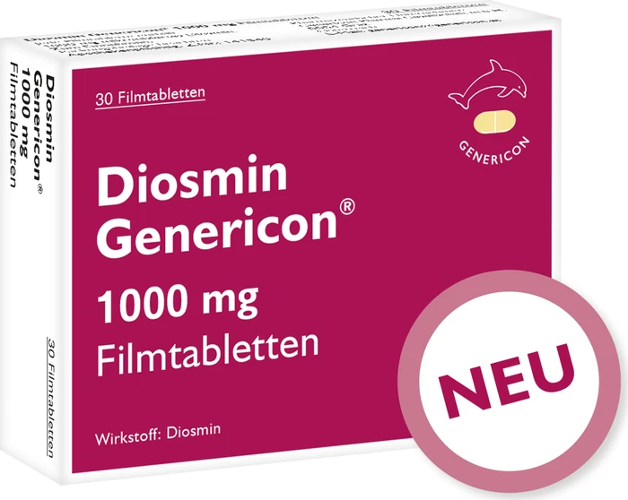 Diosmin Genericon 1000mg Filmtabletten, 30 Stück