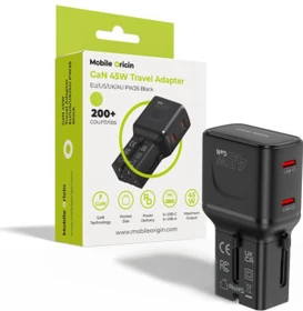 Mobile Origin GaN 45W Travel Adapter PW26 schwarz