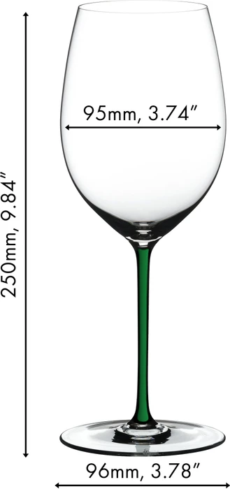 Riedel Fatto A Mano Cabernet/Merlot Rotweinglas grün
