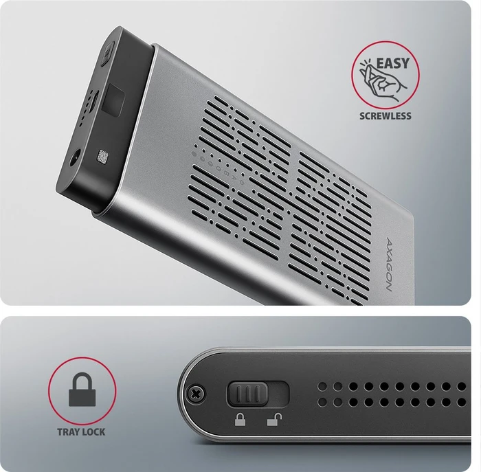 Axagon M.2 PCIe Clone Master Dockingstation, USB-C 3.2