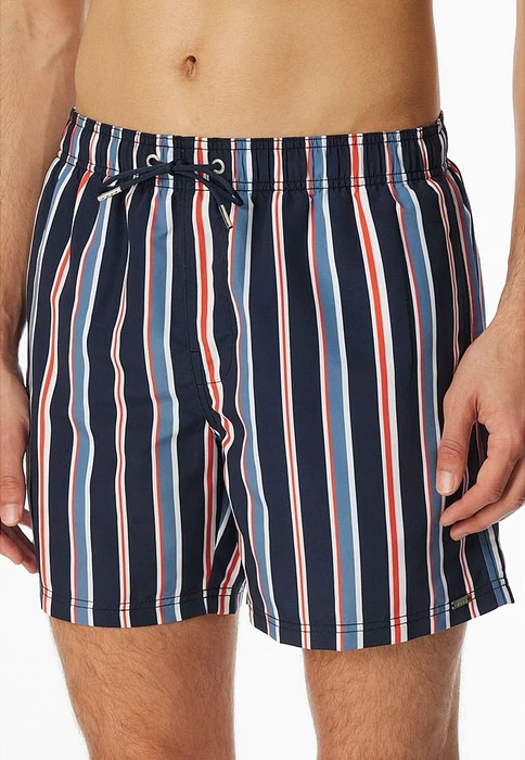 Schiesser Aqua Streifen Badeshorts nachtblau (Herren)